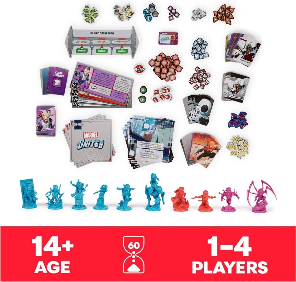 Marvel United, Award-Winning Superhero Cooperative Multiplayer Strategy Card Game Captain America Hulk, for Adults, Families and Kids Ages 14 and up
