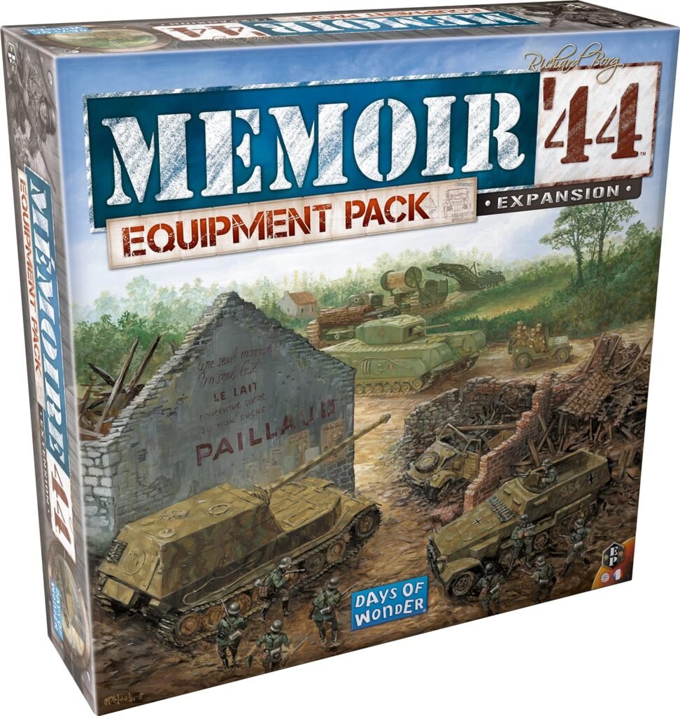 Memoir 44 Equipment Pack Board Game EXPANSION - Unleash the Power of WWII Weapons! Strategy Game for Kids  Adults, Ages 8+, 2 Players, 30-60 Minute Playtime, Made by Days of Wonder