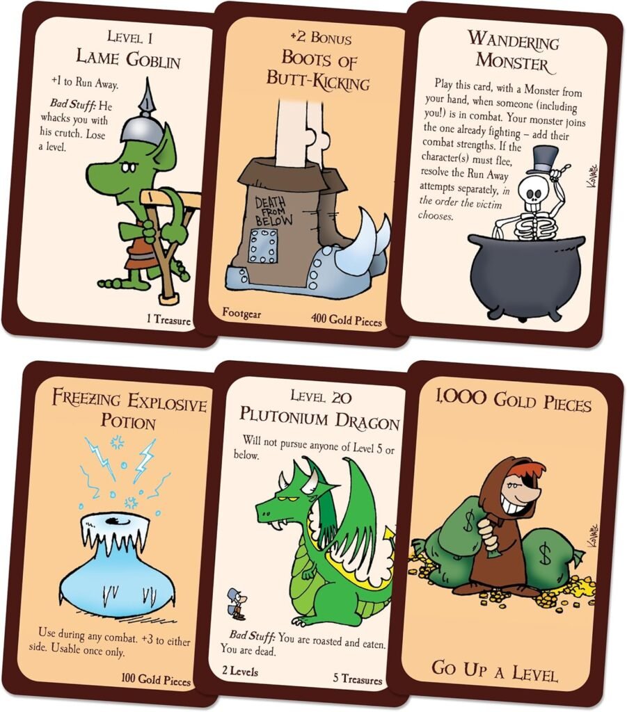 Munchkin Deluxe Board Game (Base Game), Family Board  Card Game, Adults, Kids,  Fantasy Roleplaying Game, Ages 10+, 3-6 Players, Avg Play Time 120 Min, From Steve Jackson Games