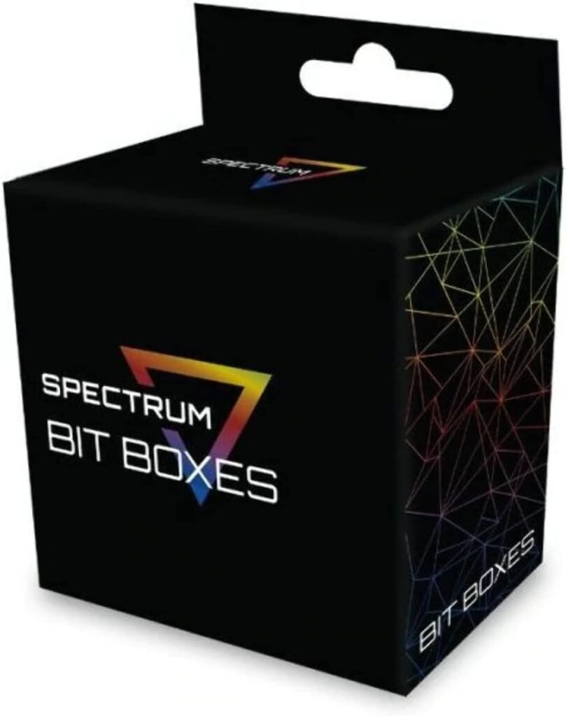 BCW Spectrum Bit Box Basics - 4 Box Pack | Thin Flexible Plastic | Basic Stackable Game Piece Organizers for Meeples, Coins, and Bits | Ideal Storage Solution for Tabletop Gaming Accessories