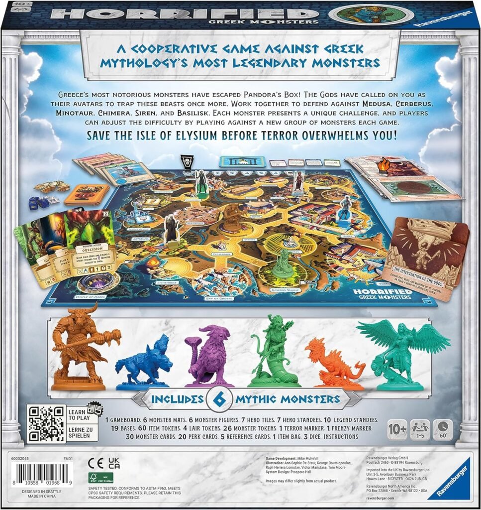 Ravensburger Horrified: Greek Monsters Cooperative Strategy Board Game for Ages 10  Up
