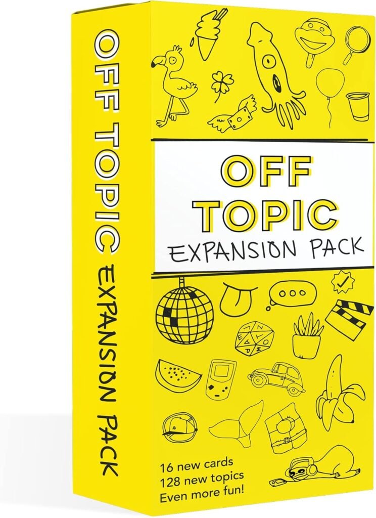 OFF TOPIC Adult Party Game Expansion Pack - 128 New Topics for The Fun Board and Card Game for Group Game Night